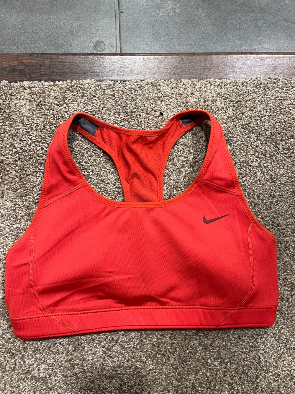 Nike Women's Bright Red Racerback Performance Sports Bra DRI-FIT